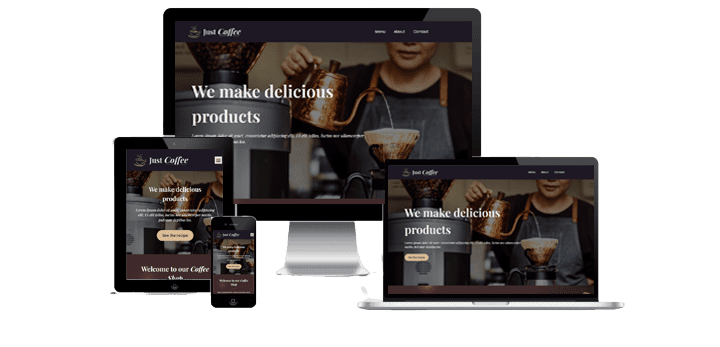 coffee shop web design portfolio